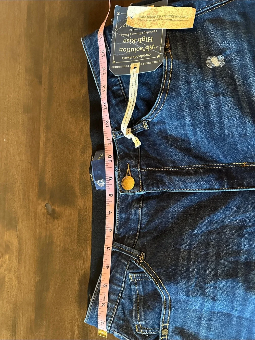 Democracy Dark Blue Wide Leg Jeans - Curve Equality - Picture 10 of 12